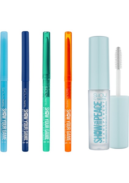 Show Your Game Waterproof Gel Eye Pencil Göz Kalemi 413-411-407-403 + Transparan Maskara