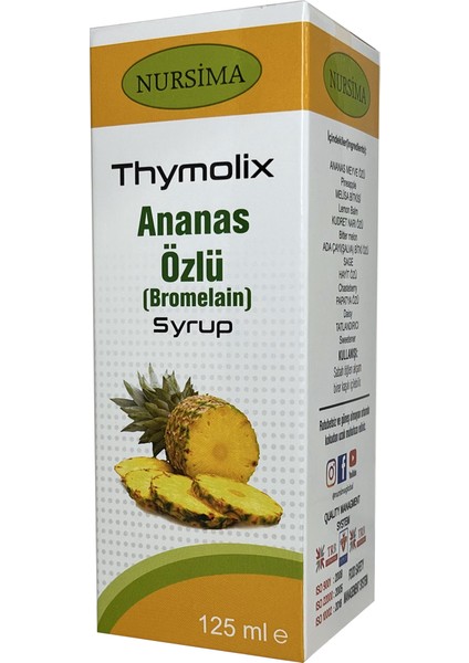 Ananas Özlü Bromelain Şurubu 125 ml