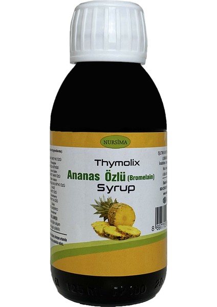 Ananas Özlü Bromelain Şurubu 125 ml