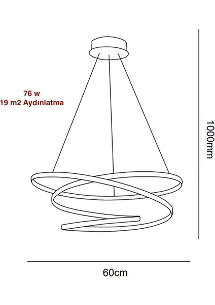 voxlamp lighting solutions Ledli Salto Sarkıt LED Avize