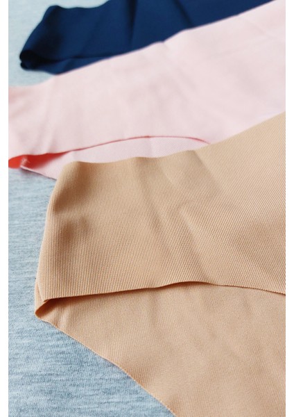 Kadın Dikişsiz Lazer Kesim Likralı Külot 3lü Paket Set - KTS2018 Lacivert indirimleri