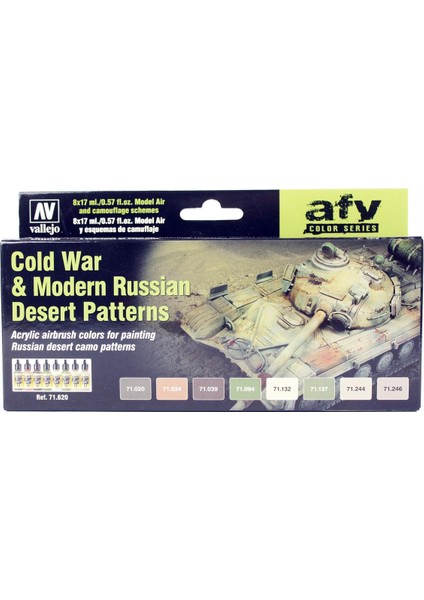 71620 8X17 Ml. Cold War & Modern Russian Desert Patterns, Model Air Serisi Model Boyası Seti