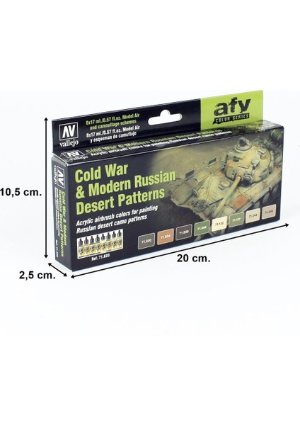 71620 8X17 Ml. Cold War & Modern Russian Desert Patterns, Model Air Serisi Model Boyası Seti