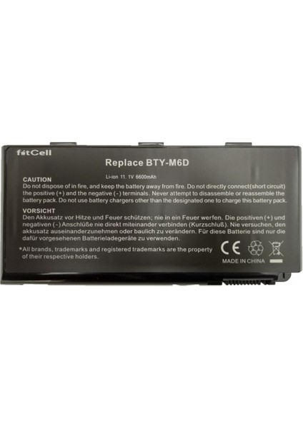 Msi GX780R Notebook Bataryası