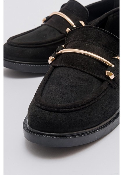 Kadın Loafer Ayakkabı SİYAH SÜET modelleri