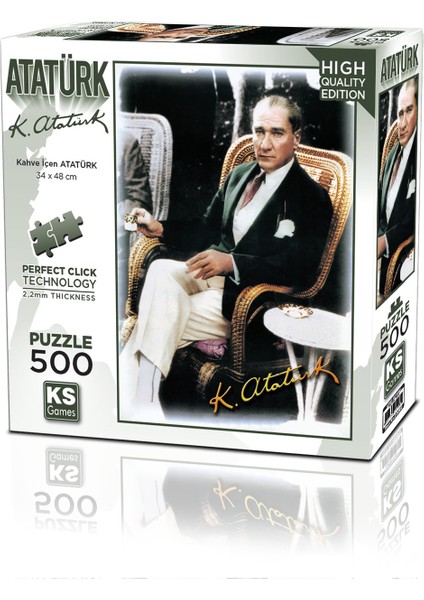 Kahve Içen Atatürk 500 Parça Puzzle