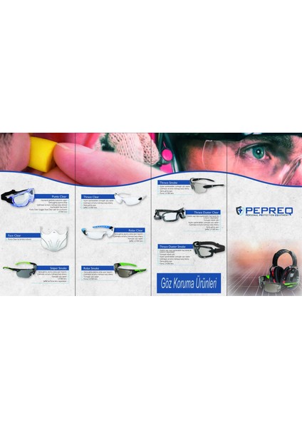 Ew Punta V Clear Goggles Güvenlik Gözlüğü  çizilmeye Karşı Dirençli Buğulanmaz