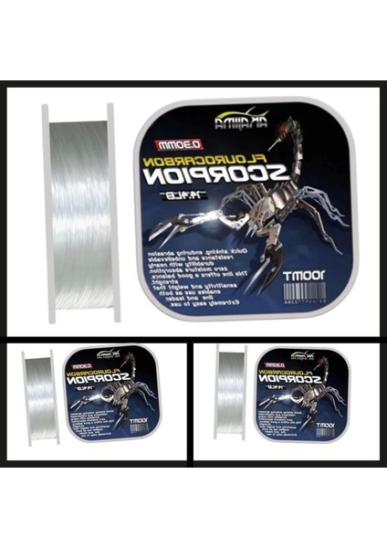 Uyguna-Yakala 100 mt 0.50 mm Akajima Scorpion Fluorocarbon MISINA-PO.233