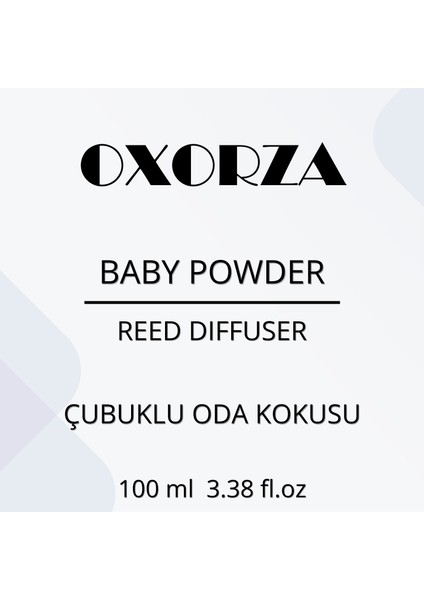 Baby Powder - Bebek Pudrası Kare Bambu Çubuklu Oda Kokusu 100 ml