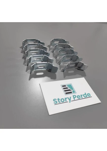 Story Perde Stor Perde Metal Takma Aparatı ( Metal Potray ) 3,7 cm Kasaya Uyumlu ( 10 Adet )