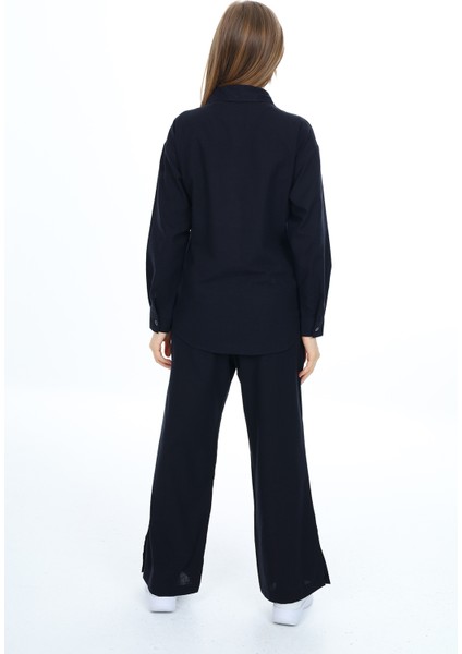 Kız Çocuk Gömlekli Alt-Üst Takım 8-14 Yaş LX311 indirimleri