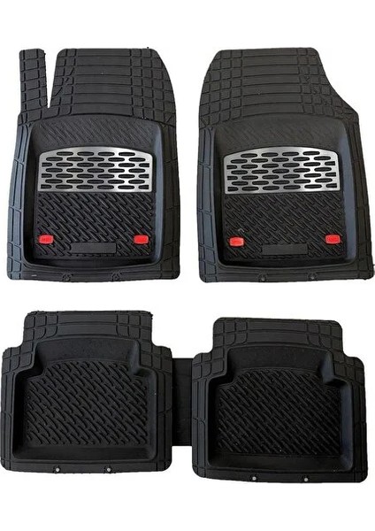 Chery Niche 2008-2009 Uyumlu 3D Havuzlu Paspas Takımı (Krom-Siyah)
