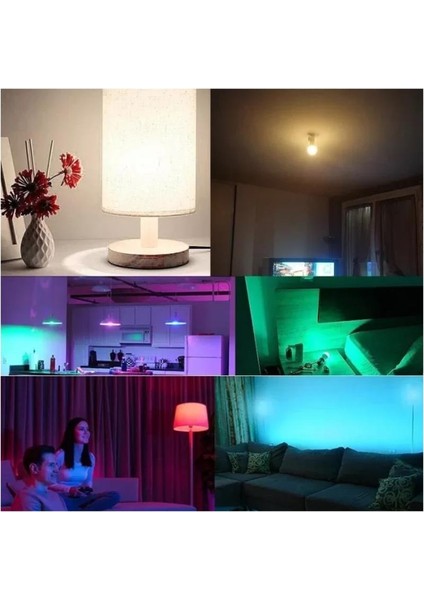 Uzaktan Kumandalı 6500K 9W Rgb LED Ampul Beyaz Işık