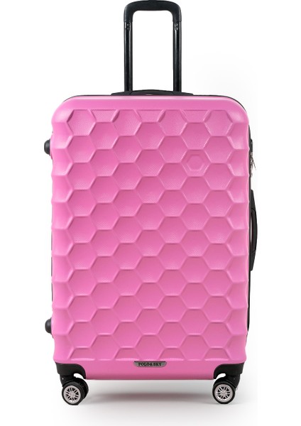 Petek Model Pembe Renk Büyük Boy Valiz Bavul fiyatları