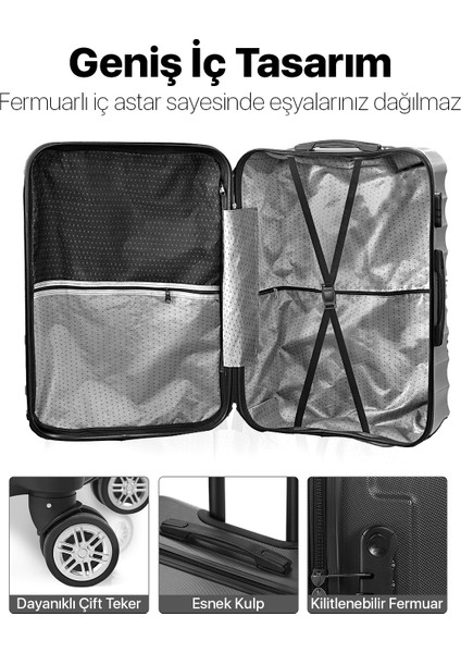 Petek Model Pembe Renk Büyük Boy Valiz Bavul indirimleri