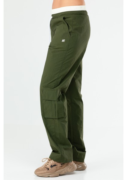 Haki Regular Fit Düz Kargo Cep Düz Paça Kadın Eşofman Altı - SD0942 modelleri