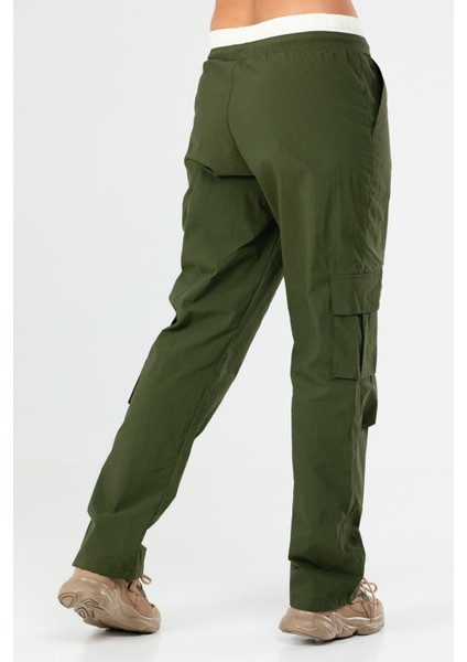 Haki Regular Fit Düz Kargo Cep Düz Paça Kadın Eşofman Altı - SD0942 fırsatları