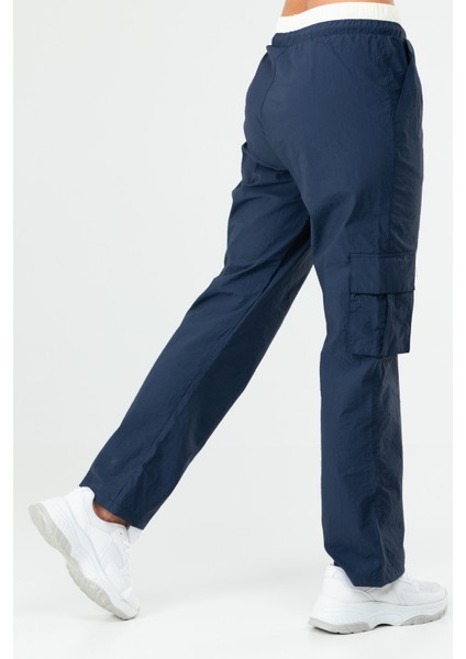 Lacivert Regular Fit Düz Kargo Cep Düz Paça Kadın Eşofman Altı - SD0942 fırsatları
