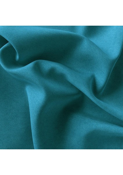 Tekli Kadife Dokulu Kırlent Kılıfı Turkuaz