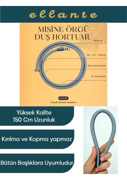 Masajlı Çok Fonksiyonlu Ayarlanabilir Filtreli Arıtmalı Krom Duş Başlığı Lüks Kaliteli Duş Seti