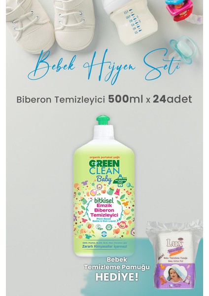 Baby Bitkisel Biberon Emzik Temizleyici 500 ml x 24 Adet ve Hediyeli