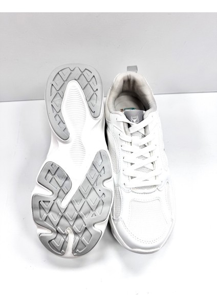 Kalın Tabanlı Ortopedik Fileli Erkek Sneakers Spor Ayakkabı