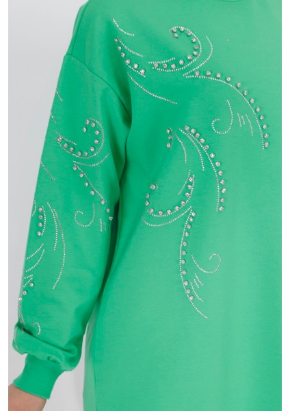 2075 Taş Detaylı 2 Iplik Sweatshirt modelleri