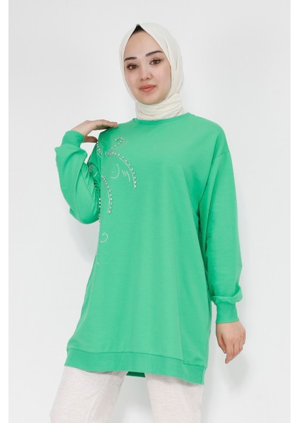 2075 Taş Detaylı 2 Iplik Sweatshirt fırsatları