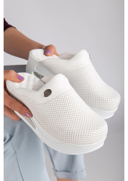 Air Taban Doktor Hemşire Hastane Aşçı Terliği 901 Beyaz modelleri