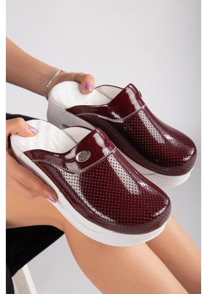 Air Taban Doktor Hemşire Hastane Aşçı Terliği 901 Bordo modelleri