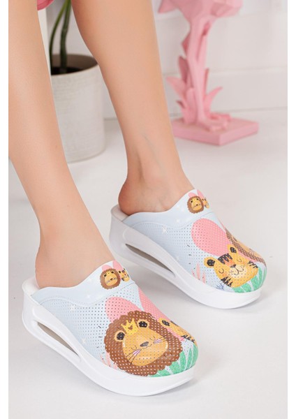 Air Taban Doktor Hemşire Hastane Aşçı Terliği Desenli 441