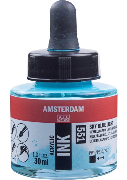 Sıvı Akrilik Mürekkep Boya 30ML 551 Sky Blue