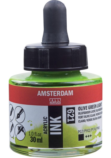 Sıvı Akrilik Mürekkep Boya 30ML 621 Olive Green