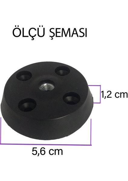 3 Adet Düz Ayak Tabanı Siyah Mobilya Masa Sehpa Ayağı Bağlantı Aparatı Plastik