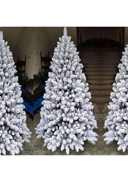 270 cm Yoğun Kar Efektli 3900 Dal Yapay Yılbaşı Çam Ağacı