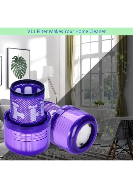 Dyson V11 SV14 Için Uyumlu Yedek Hepa Filtre (Yurt Dışından)