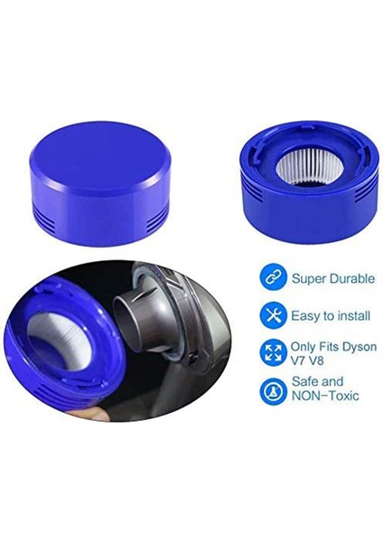 Dyson V8+ V7 V8 Serisi Absolute ile Uyumlu Yedek Filtre (Yurt Dışından)