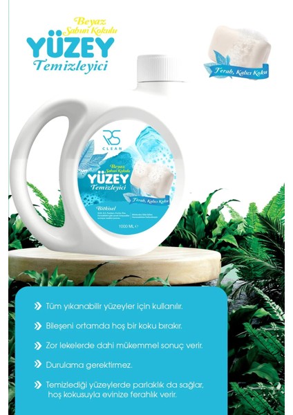 Bitkisel Beyaz Sabunlu Yüzey Temizleyici 1 lt