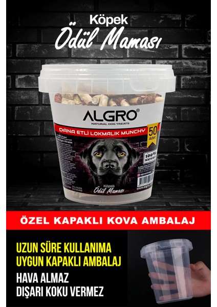 %100 Dana Etli Lokmalık Munchy Stick 50 Adet