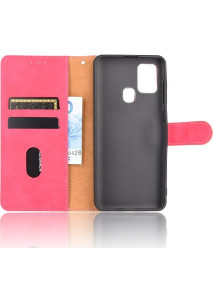 Kart Tutucu Kickstand Deri Folio ile Samsung Galaxy A21S Için Kılıf (Yurt Dışından) indirimleri