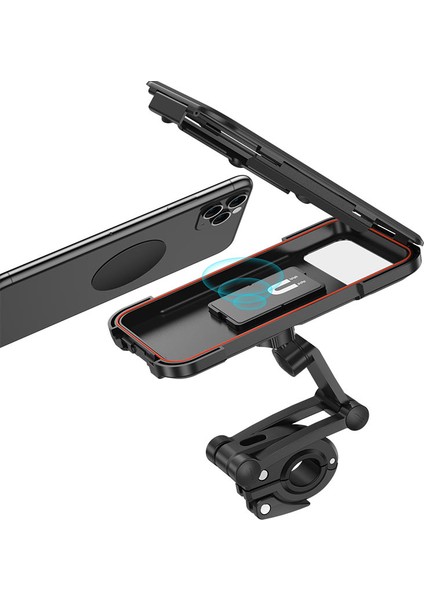 Profesyonel Telefon Tutucu Motosiklet Bisiklet Scooter Için Gidon Telefon Tutucu 4.5-7 Inç Tüm Telefonlara Uyumlu CA101