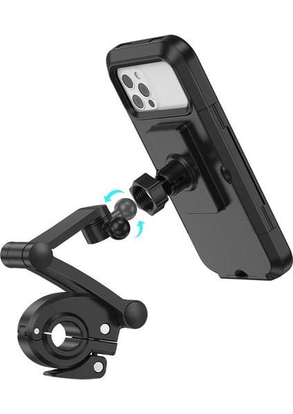 Profesyonel Telefon Tutucu Motosiklet Bisiklet Scooter Için Gidon Telefon Tutucu 4.5-7 Inç Tüm Telefonlara Uyumlu CA101