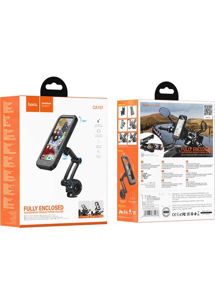 Profesyonel Telefon Tutucu Motosiklet Bisiklet Scooter Için Gidon Telefon Tutucu 4.5-7 Inç Tüm Telefonlara Uyumlu CA101
