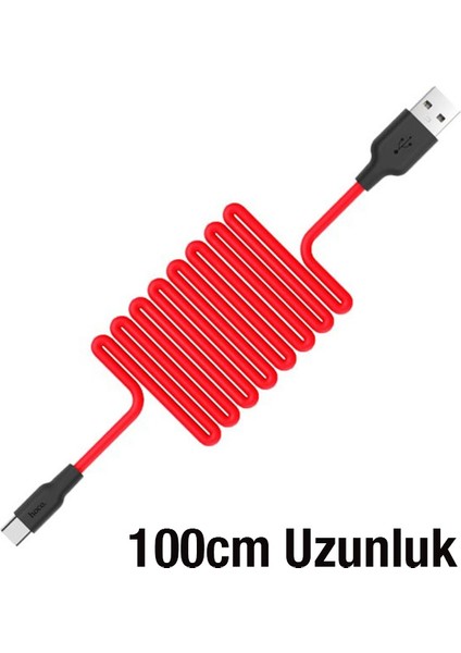 X21 USB To Type-C 3A Silikon Hızlı Şarj ve Data Kablosu