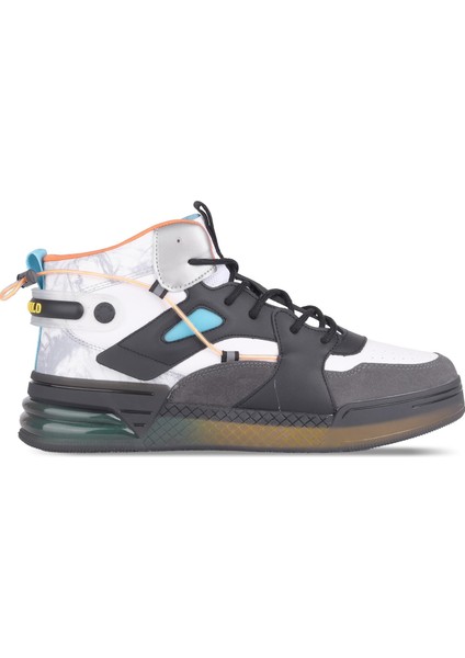 Between Erkek Sneakers - Siyah Beyaz Oranj