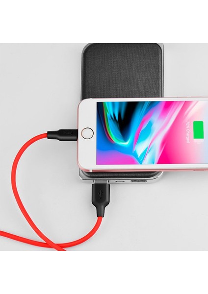 X21 USB To iPhone Lightning 2A Silikon Hızlı Şarj ve Data Kablosu