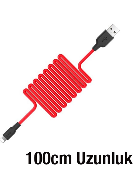 X21 USB To iPhone Lightning 2A Silikon Hızlı Şarj ve Data Kablosu