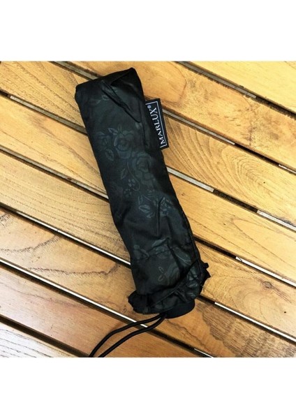 Siyah Çiçek Desenli Şemsiye modelleri