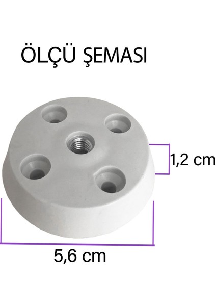 4 Adet Düz Ayak Tabanı Beyaz Mobilya Masa Sehpa Ayağı Bağlantı Aparatı Plastik