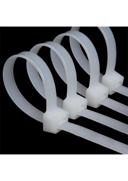 505351 Plastik Kablo Bağı Cırt Kelepçe 2.5X150 mm Beyaz (100 Adet)